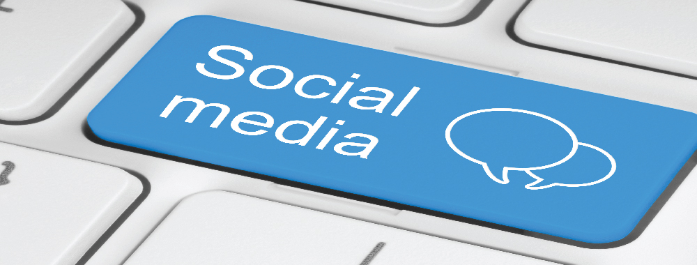 socail media on keyboard