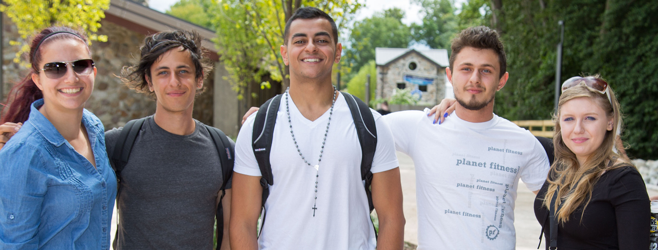 group of Brookdale students on the gateway path