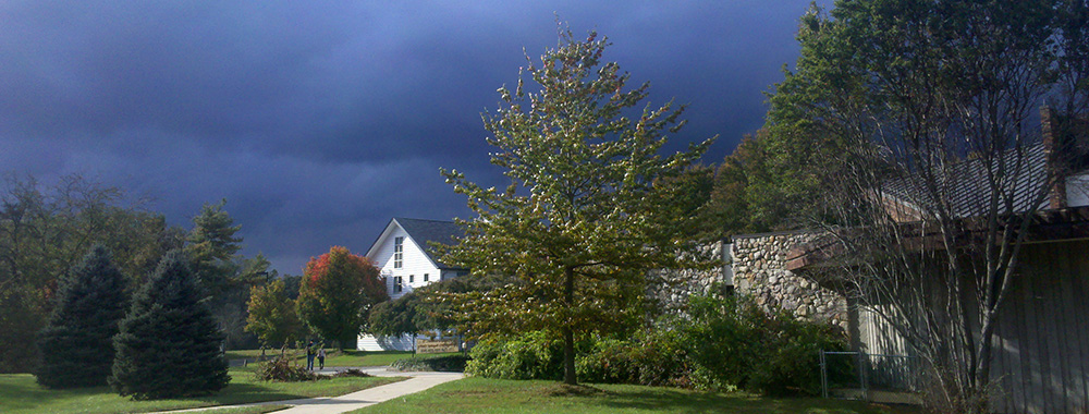 dramatic shot of PAC and CVA with a dark stormy sky. Used for emergency notification