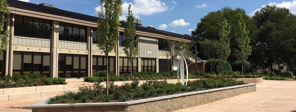 back campus walkway outside MAC