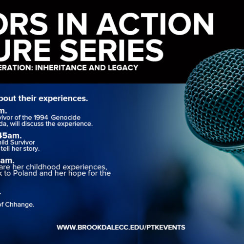 Flyer for the event with a picture of a mic.