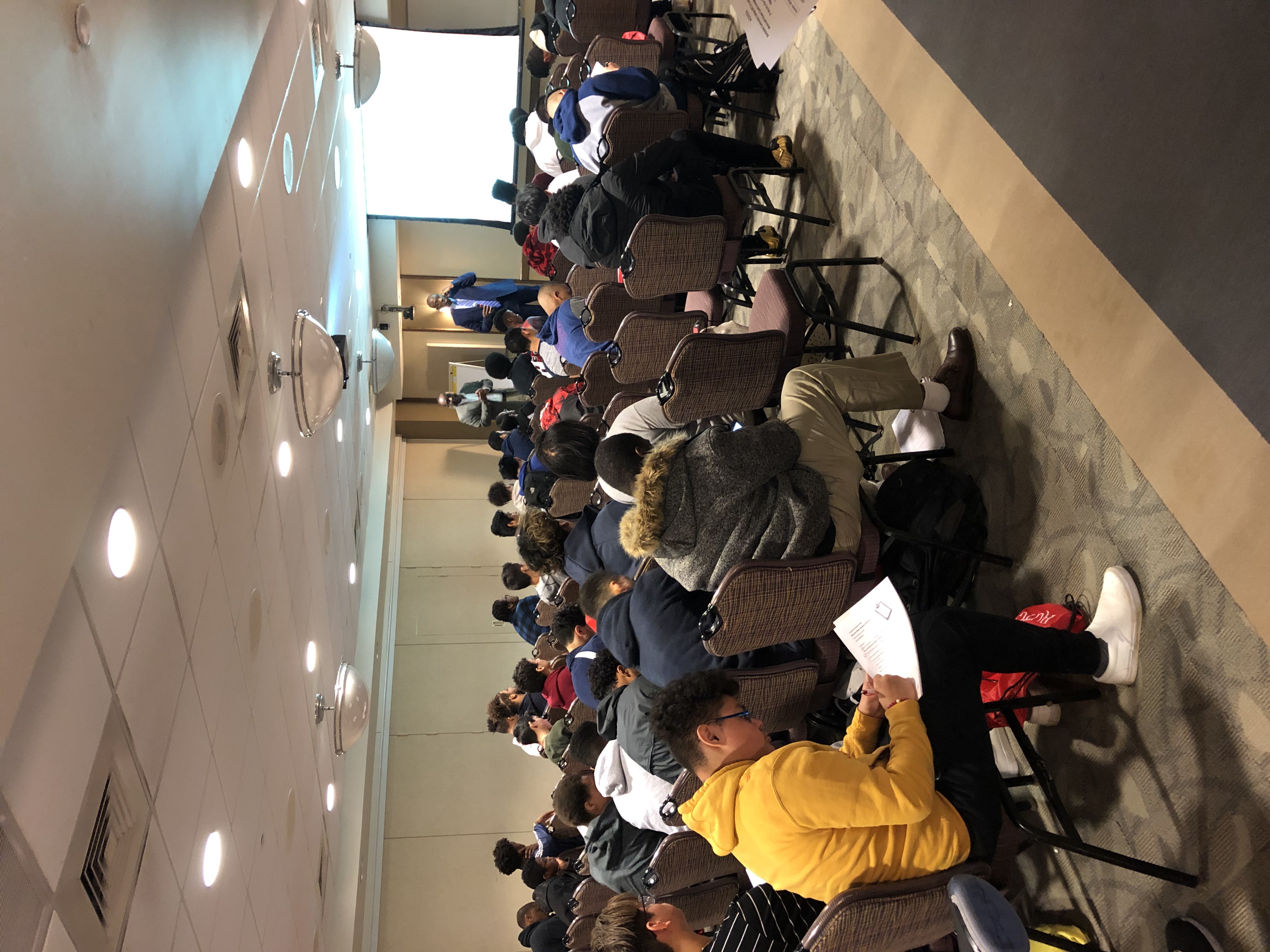 Students seated for an event workshop.