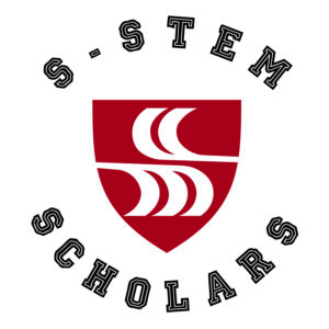 Graphic of the Brookdale shield with S-STEM Scholars text around it.