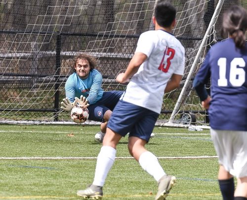 Bryan Viegas in the goal