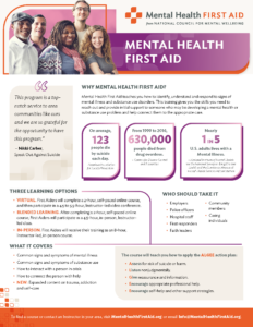 Mental Health First Aid Information Flyer