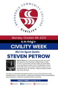 poster with civility heart shaped logo