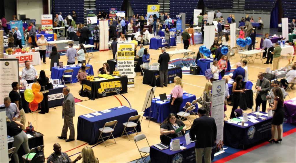 Job Fair in the Collins arena.