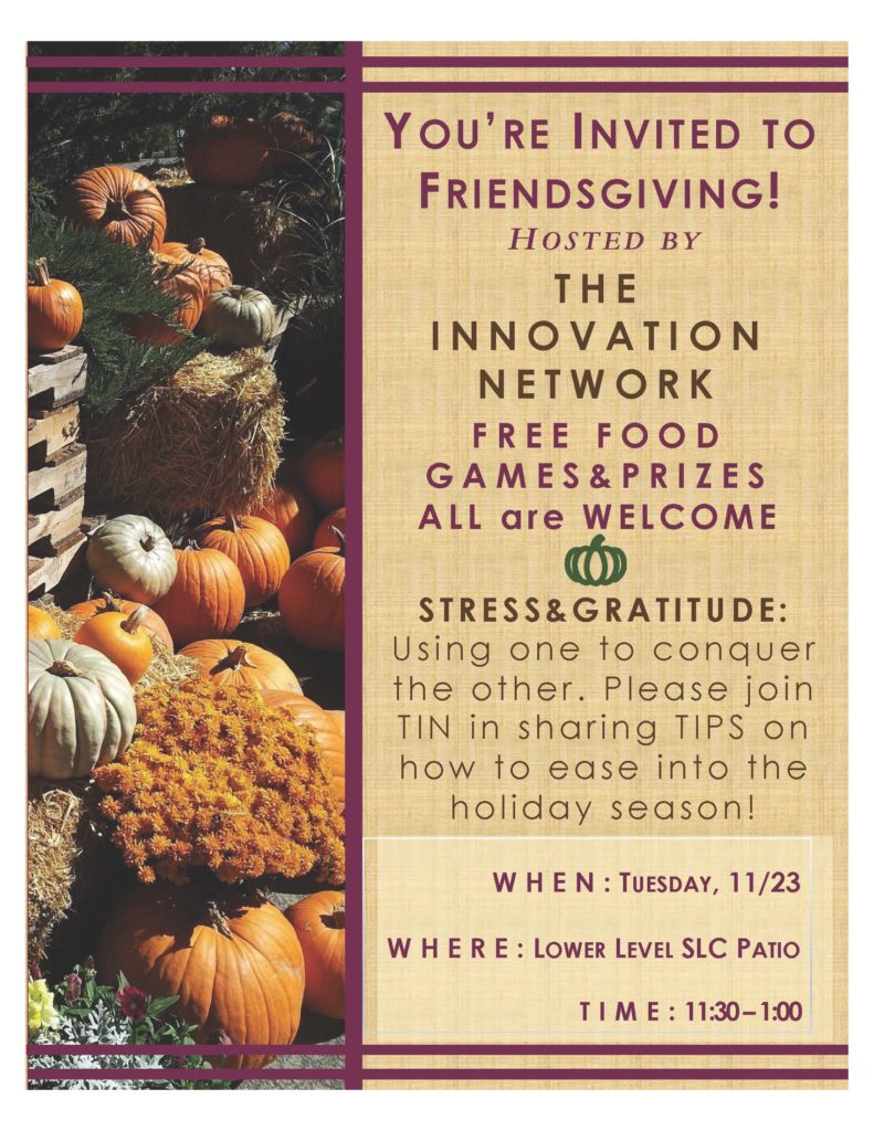 Flyer with pumpkins and information about event