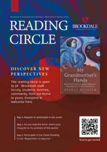 flyer with book cover and qr code