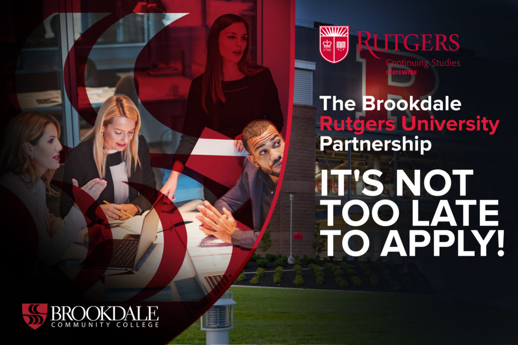 Flyer for the Brookdale and Rutgers Partnership.
