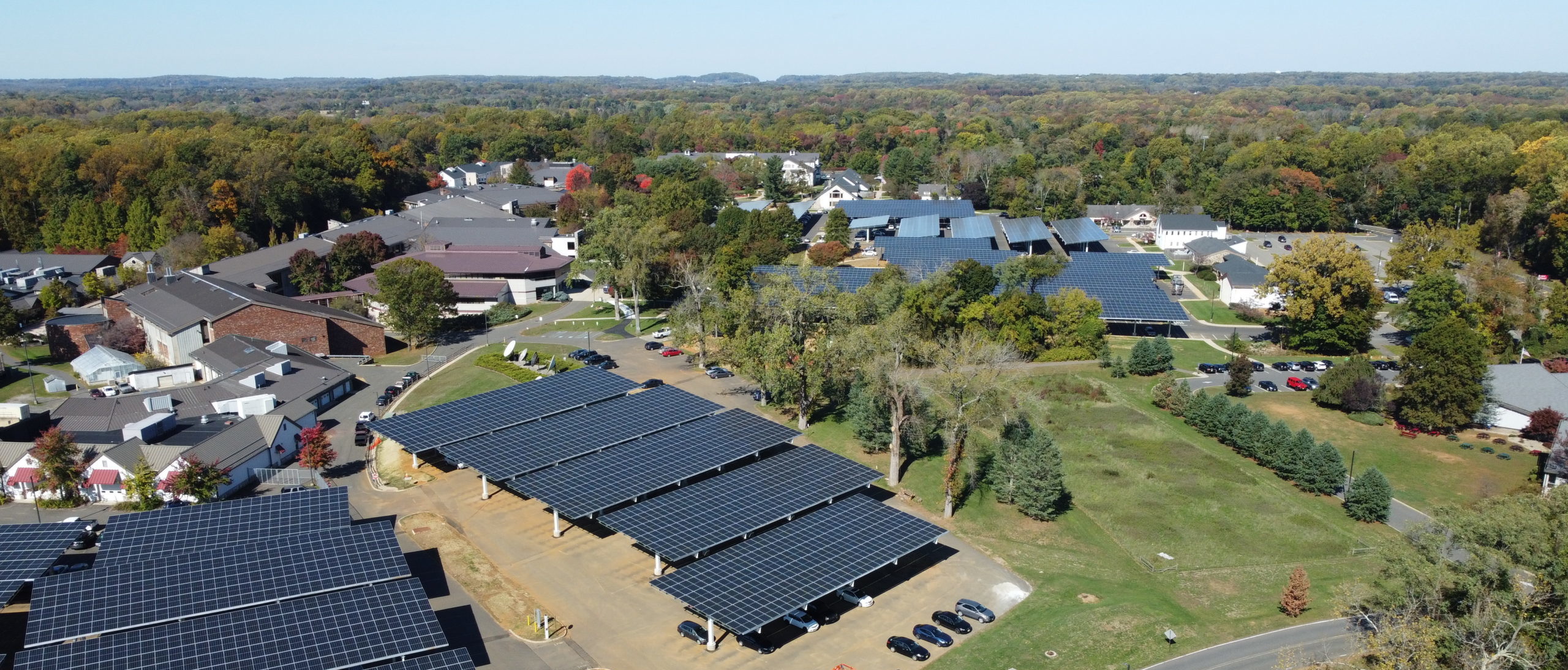 solar panels across the campus of Brookdale Community College