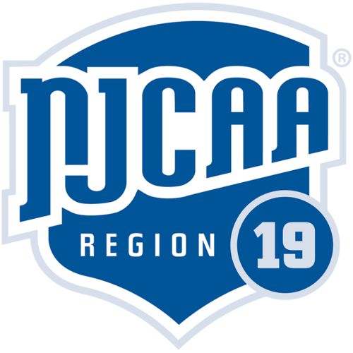 NJCAA Region 19 logo that is blue and white.