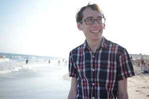 Picture of Patrick Roche at the beach.