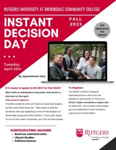 Flyer for the event with a picture of students.