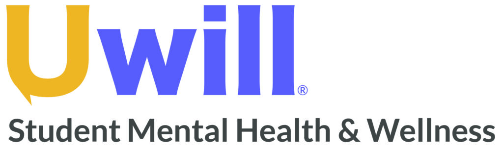 Uwill logo with the words "Student Mental Health & Wellness" below