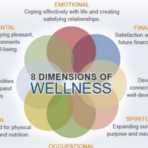 8 Dimensions of Wellness chart.