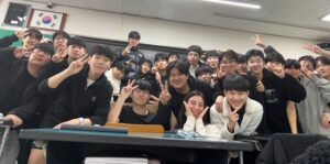 Korean classroom of students