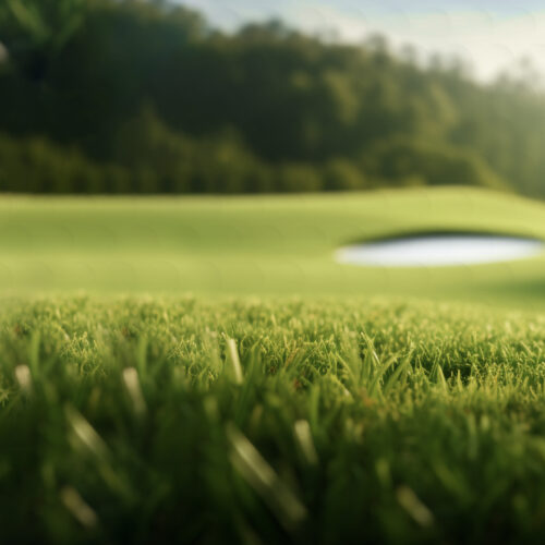Golf ball on the green