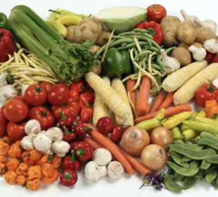 Groups of all kinds of vegetables