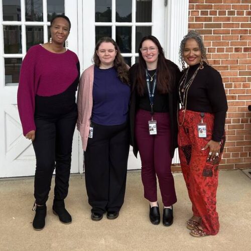 Pictured left to right are full time hires from Monmouth County Career Pathways program: Tina Marie Wesley, Kayla Minard, Jessica Argentina and Erica Conover