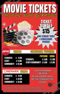 Movie Ticket Poster for information listed on website