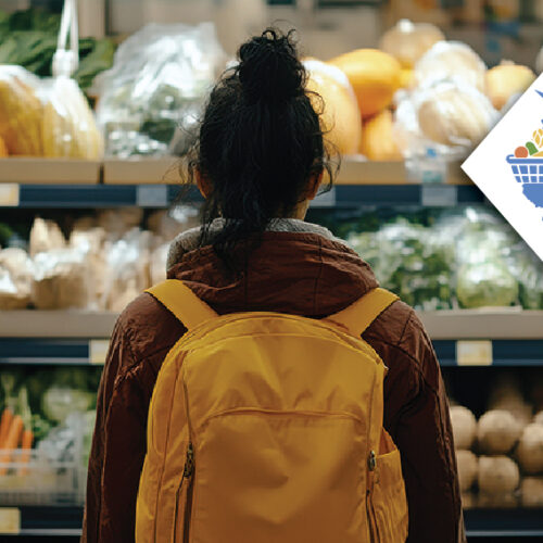 feed the future girl in grocery store