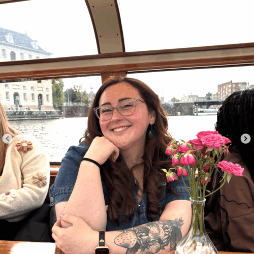 Jessica Wishnick in Amsterdam with Brookdale Community College's International Study Abroad Program