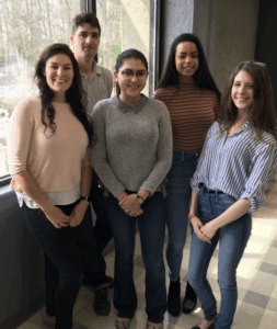 Peer Facilitators - Brookdale Community College Workshop Left to right Veronique Manfredini, Tate Hewitt, Katherine Carias, Lasissa Gibson, Krystalle DiPaolo