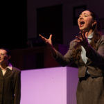 Brookdale Community College Alum Julia Sienna Santiago singing in the production Legally Blonde at the Performing Arts Center on the Brookdale campus.