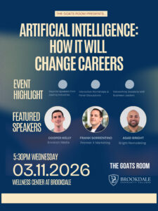 GOATS Event: Artificial Intelligence flyer.