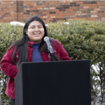 Jocelyn Fajardo during Pan-African Flag Ceremony