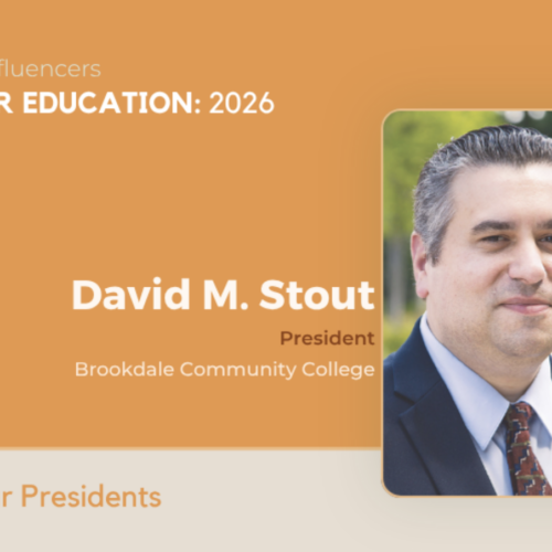 Brookdale Community College President David M. Stout Names to ROI Influencers in Higher Education