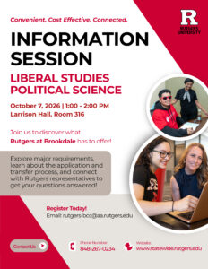 Rutgers at Brookdale Liberal Studies & Political Science Info Session