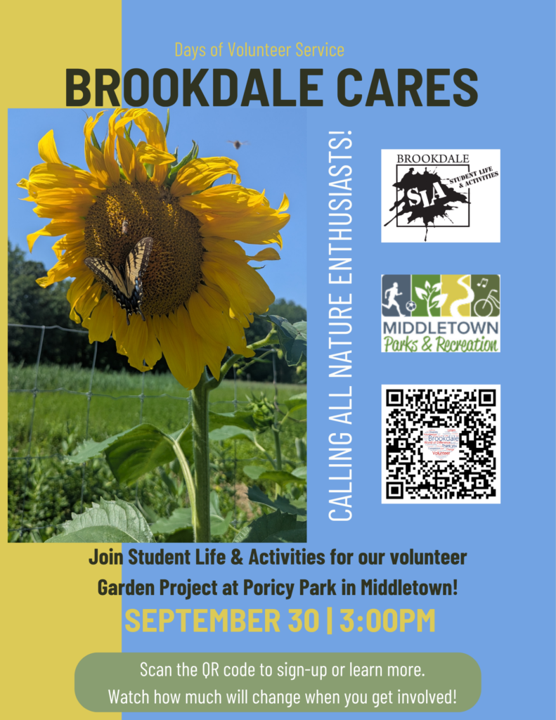 Brookdale Cares at Poricy Park in Middletown Join us for this volunteer project! 9/30, 3pm - 5pm