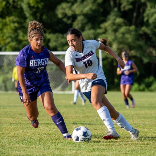 Angelina Funes in action Brookdale Women's Soccer