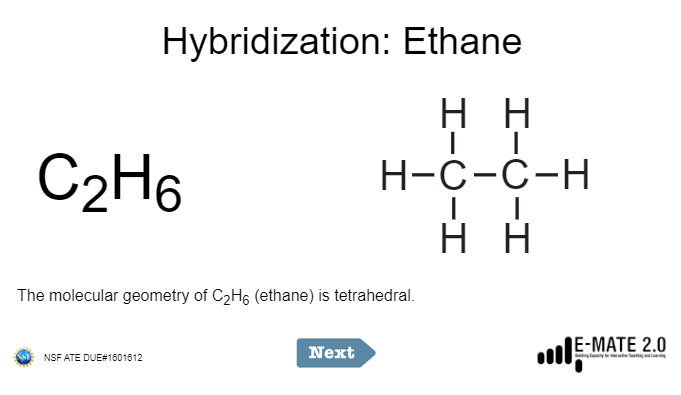 Hybridization- Ethane Gas