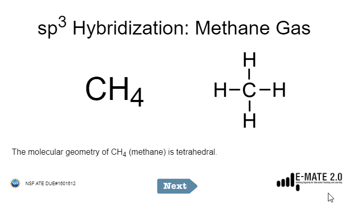 Hybridization- Methane Gas