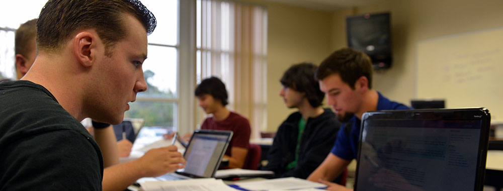 students in a study room